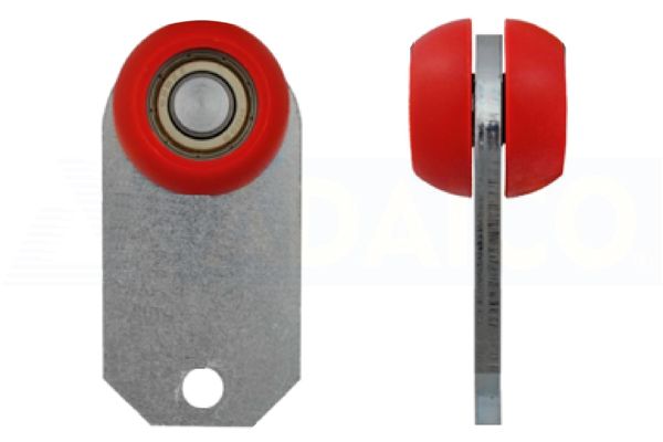ROLLER ZINC PLATED RED ROL. NYLON Ø35,2X8X29