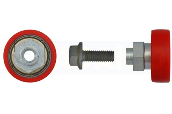 WHEEL Ø26X6X9 RED NYLON BOLT M6/16 M8