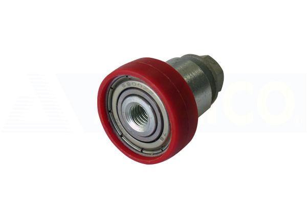 WHEEL Ø24X8,9/11,3MM+ BOLT M6/16 RED PLASTIC