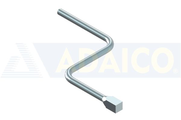 Kiristimen kampi Ø10x14, sinkitty teräs