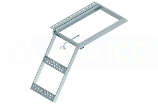 Folding ladder 488x407 mm, 2-steps, ZN