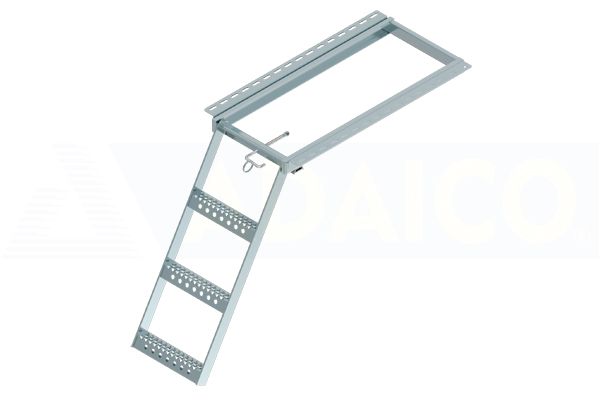 Folding ladder 665x407 mm, 3-steps, ZN
