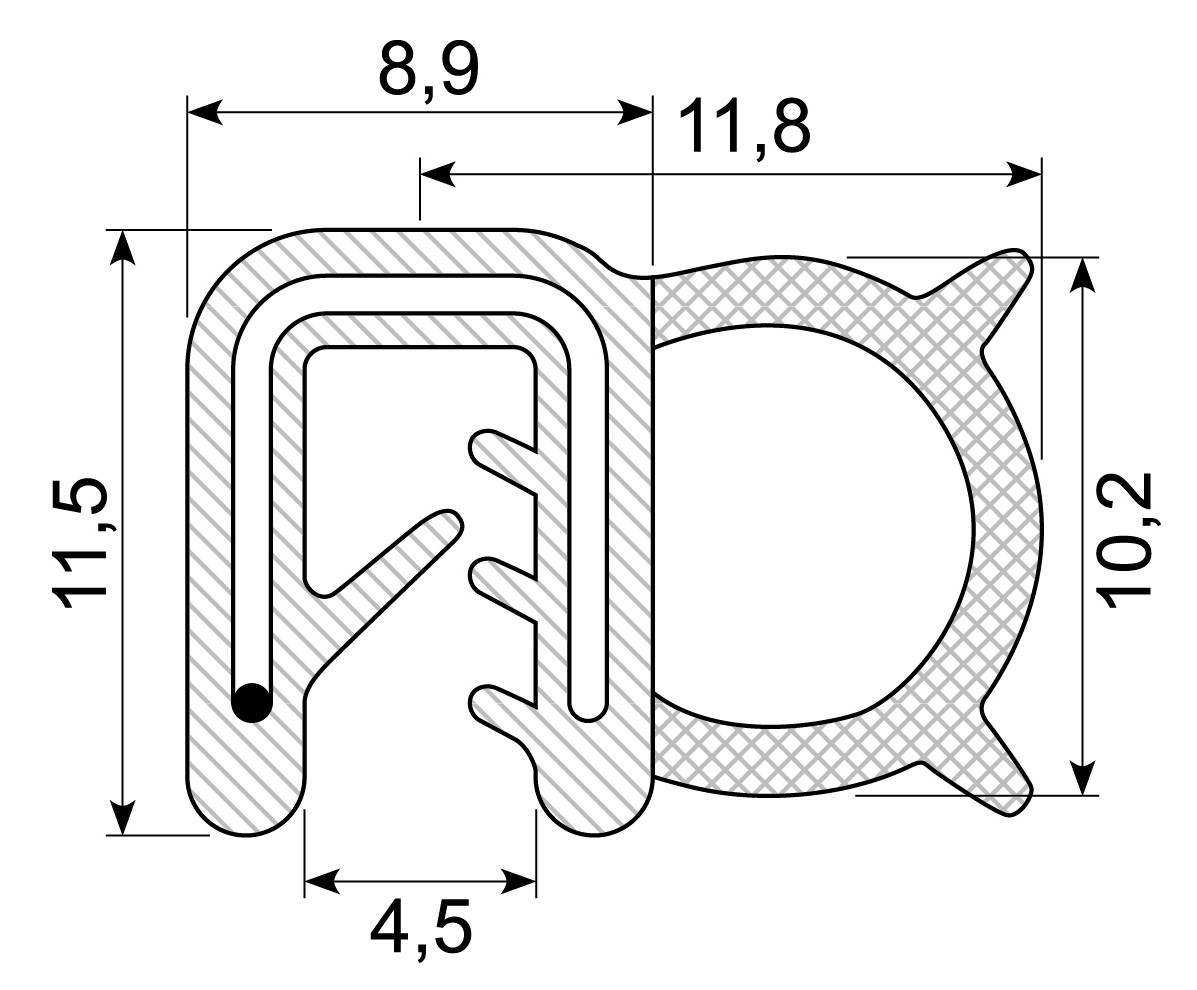 Reunatiiviste EPDM teräsvahvisteella 1,5mm levylle, webshopProducts - 
