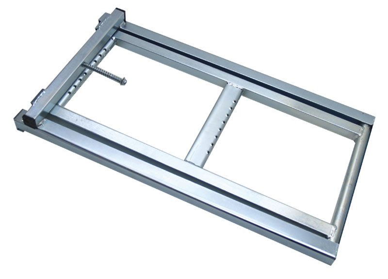 Sliding ladder 650x620x350 mm, 2-steps, ZN