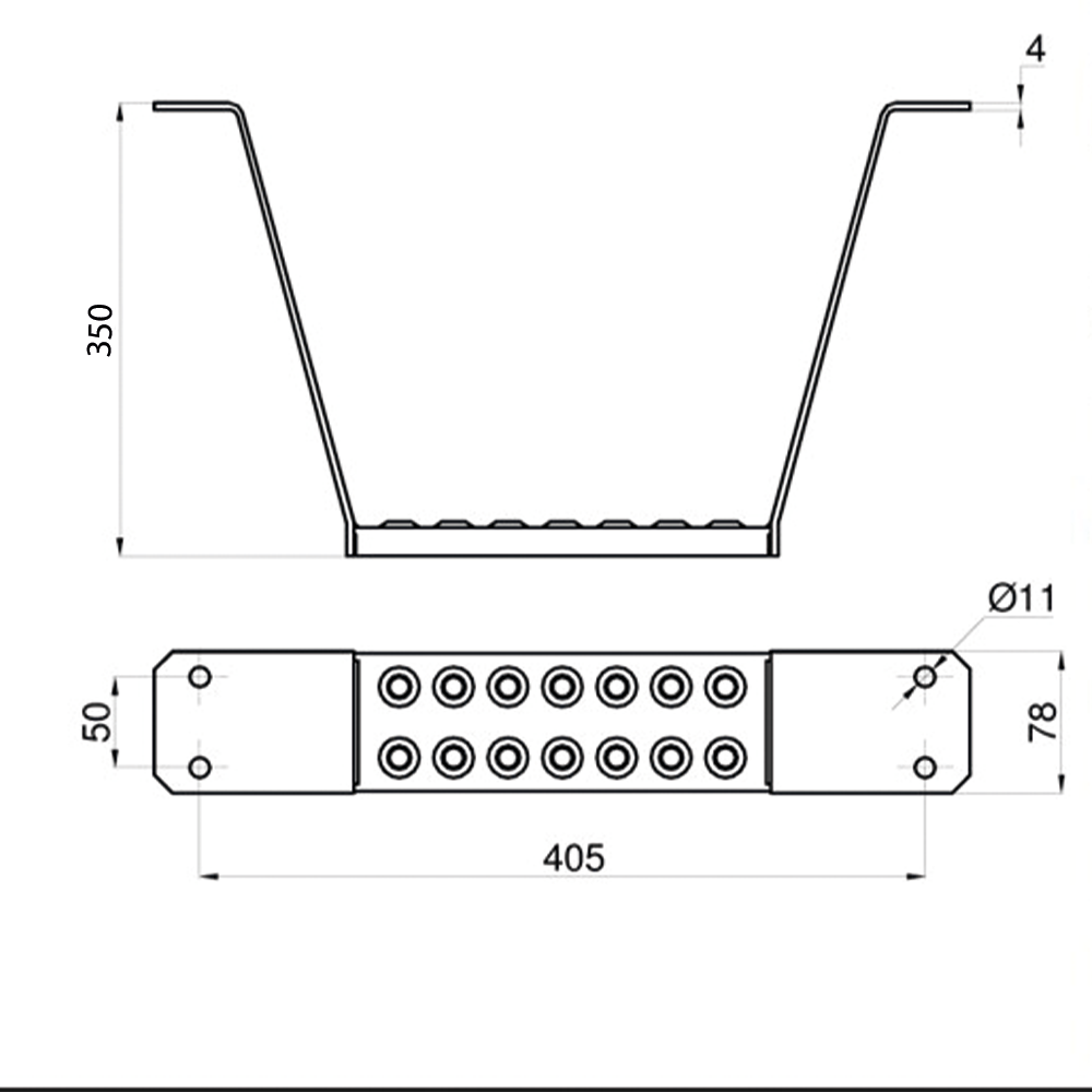Step 350 mm, HDG, webshopProducts - 