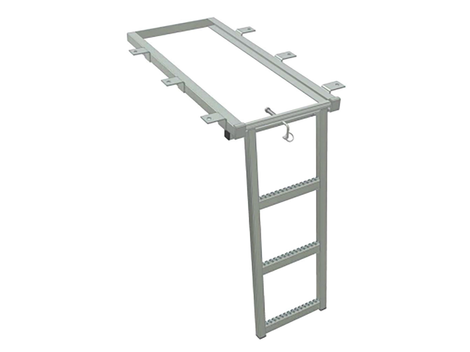 Folding ladder 725x750x350 mm, 3-steps, ZN