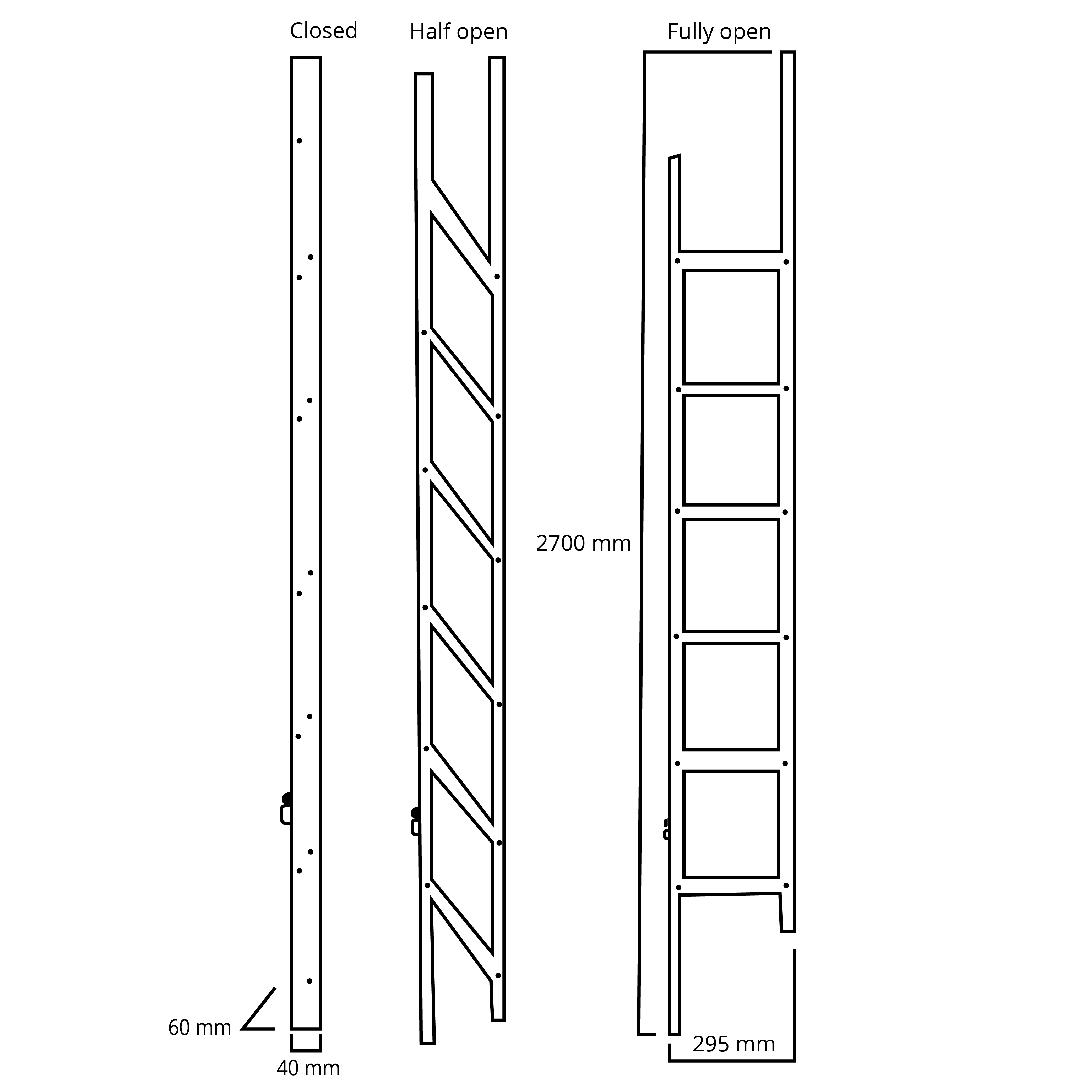 Ladder 2700 mm, ALU, webshopProducts - 