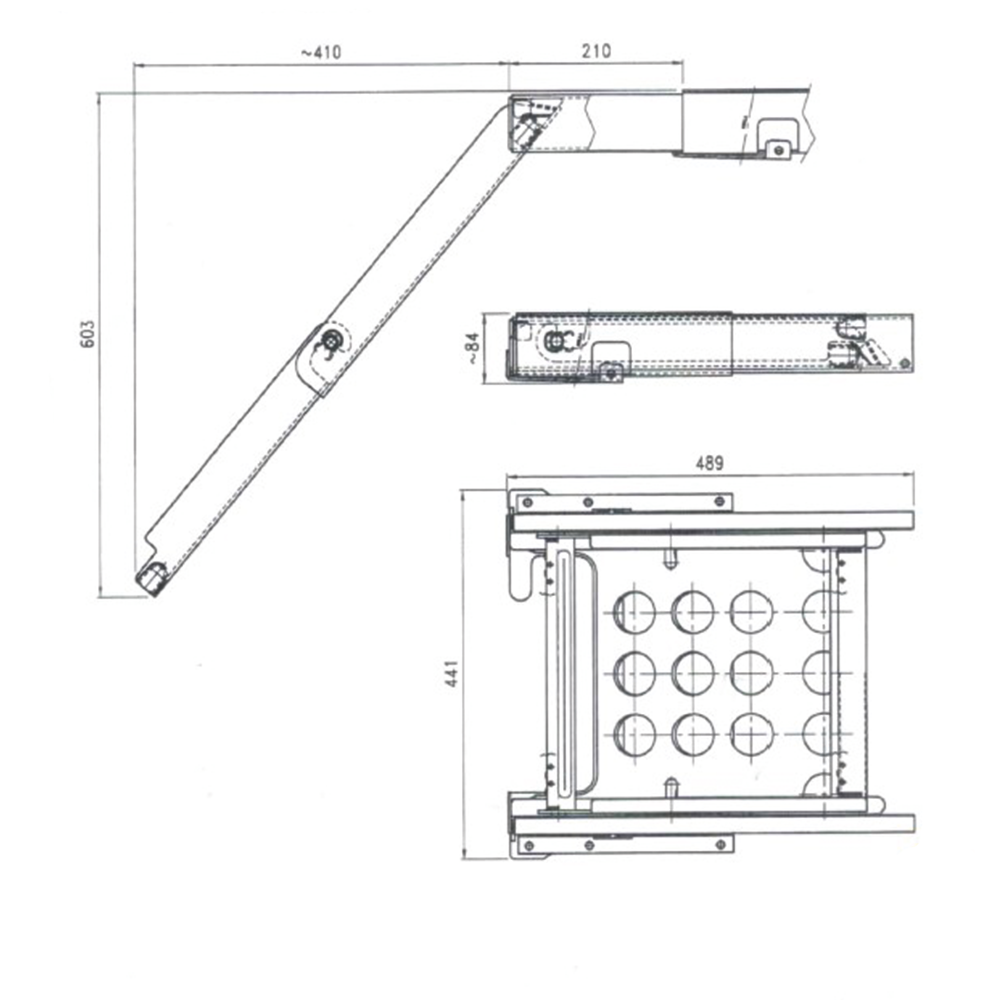 Ladder 441x489x84 mm, 2-steps + platform, HDG, webshopProducts - 