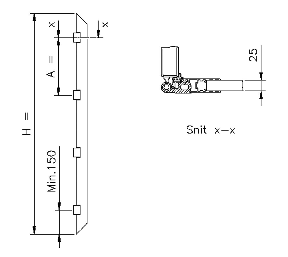 Door profile, webshopProducts - 