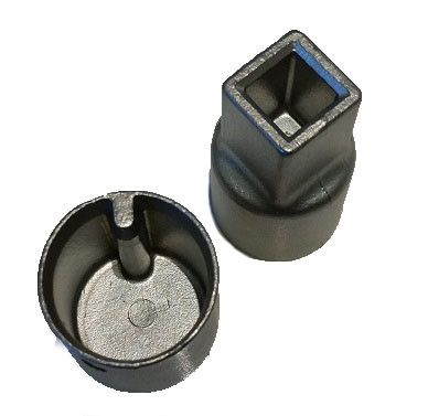 Sivuverhonkiristimen putken Ø27 pohjakappale , RST