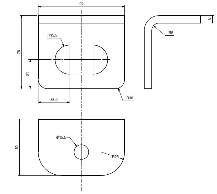 Runkokiinnike 92x78 mm, yläkannake , webshopProducts - 