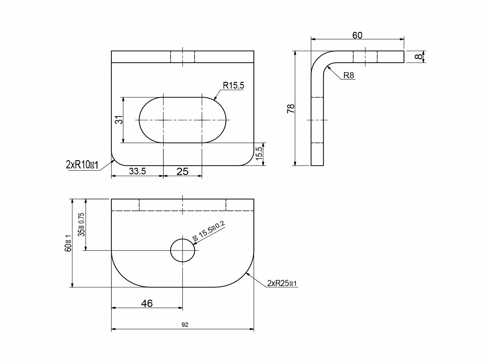 Runkokiinnike 92x78 mm, yläkannake , webshopProducts - 