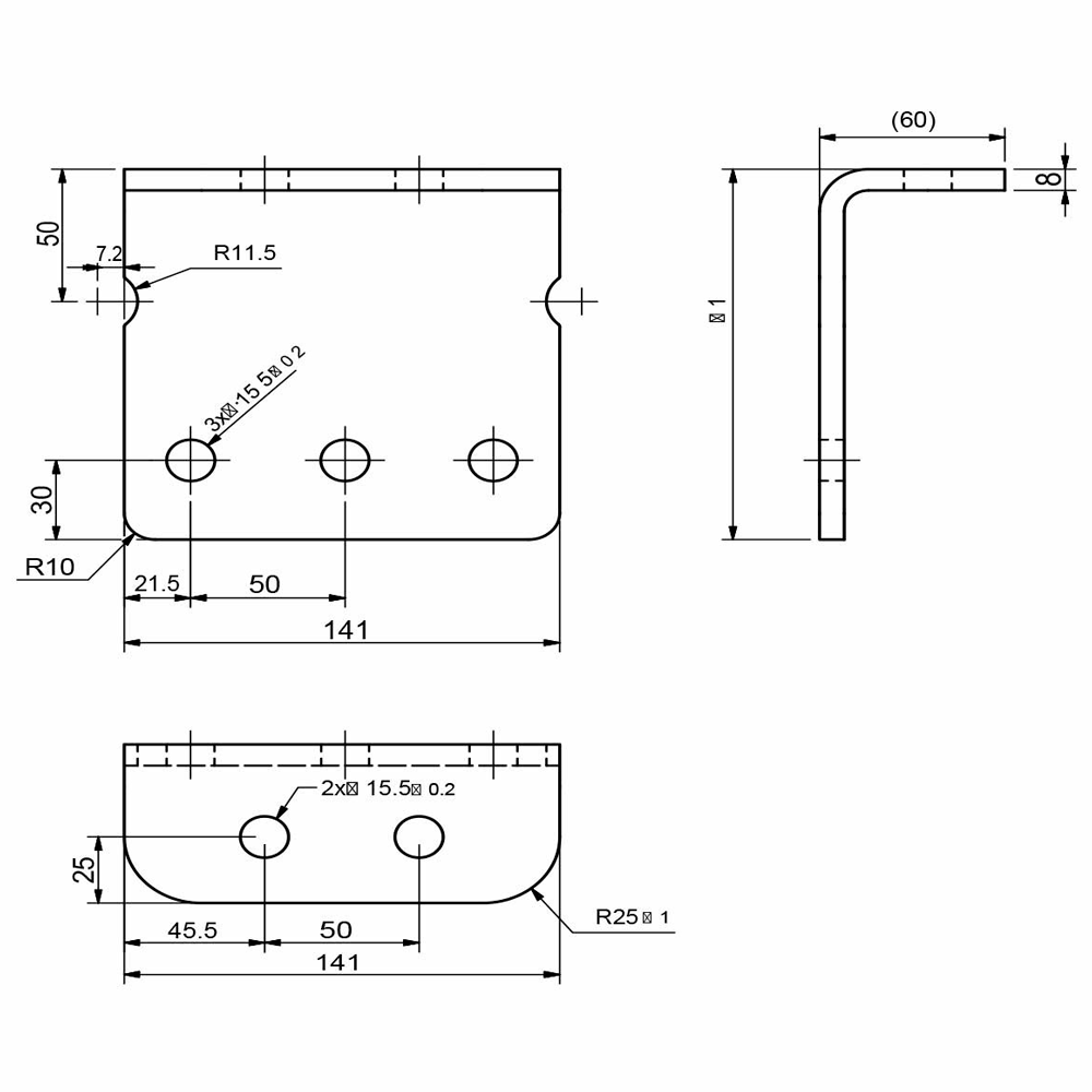 Runkokiinnike 141x140 mm, alakannake, webshopProducts - 