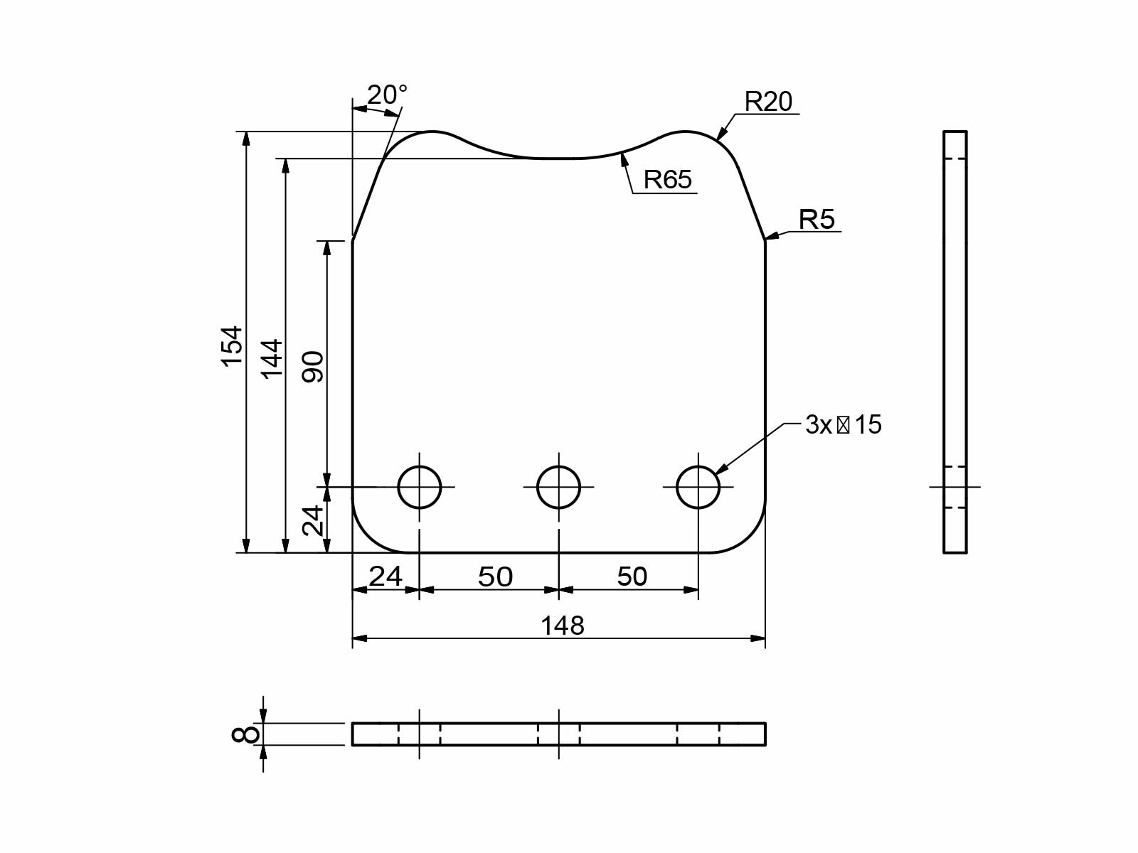 Bracket plate, Scania, webshopProducts - 