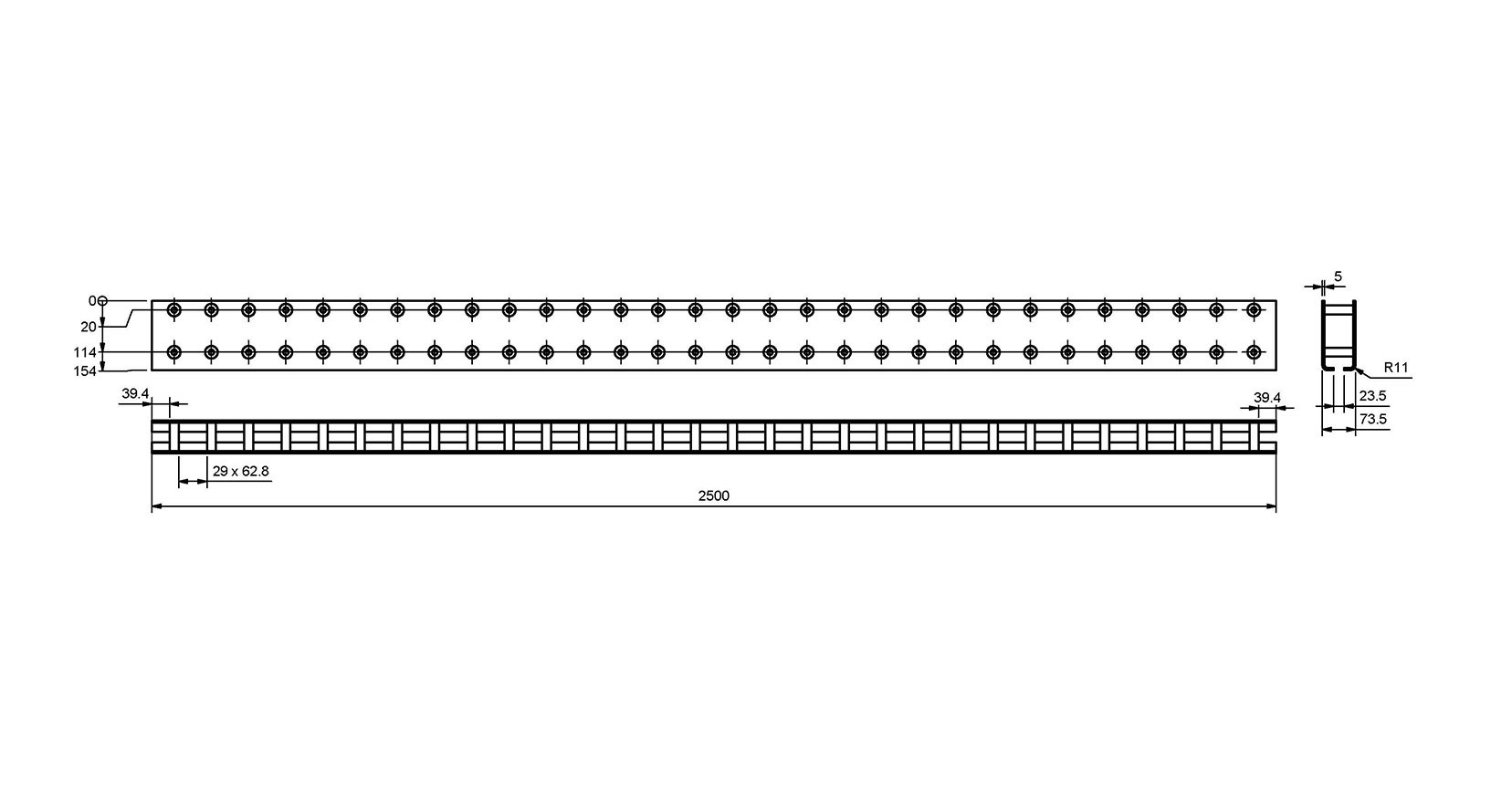 Support Pole stand 2500mm, Primed, webshopProducts - 