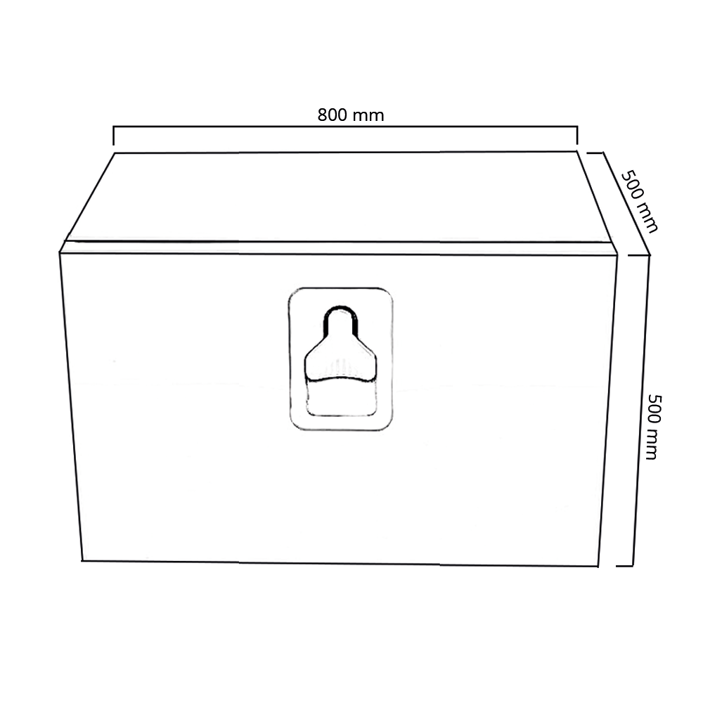 Työkalulaatikko 800x500x500 Bevobox Mix, alumiini, webshopProducts - 