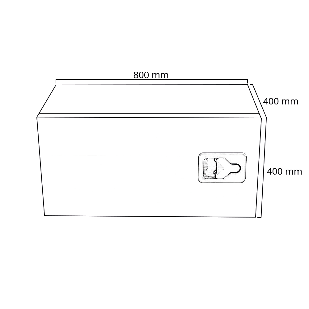 Työkalulaatikko 800x400x400 BevoboxMix, alumiini, webshopProducts - 