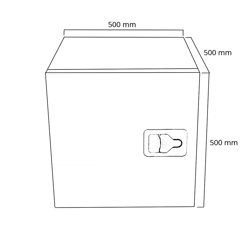 Työkalulaatikko 500x500x500 Bevobox Mix alu, hylly, webshopProducts - 