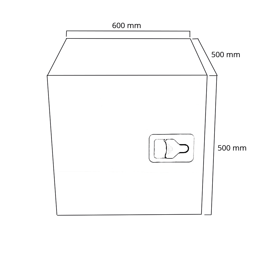Työkalulaatikko 600x500x500 RST sivus., ovihaka, webshopProducts - 