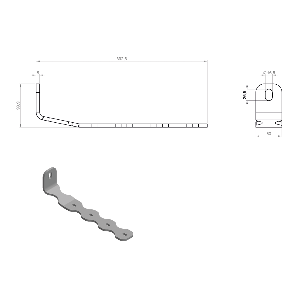 Lattakannakkeen lisätuki 390 mm, webshopProducts - 